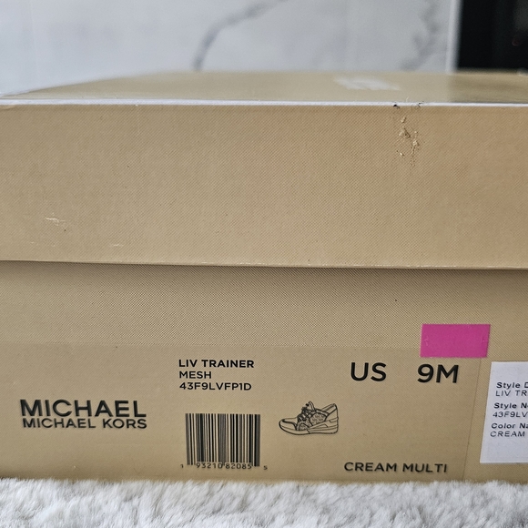 MICHAEL Michael Kors LIV TRAINER Sneakers in White, Green, and Orange - 9M - NIB - Picture 8 of 8